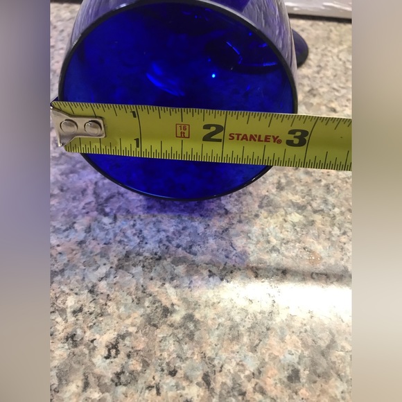 Pier 1 • Stylish Set of 2 Large Goblets in Royal Blue• Stemware Cold  Beverages - Picture 7 of 8